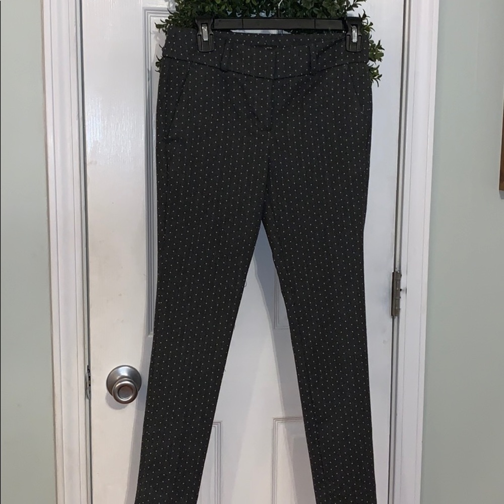 Loft grey polka dot dress pants